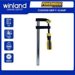 Powerhouse by Winland Industrial Woodwork Heavy Duty Cushion Grip F-Clamp with Rubber Handle
