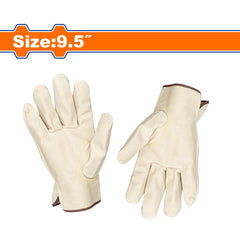 Wadfow by Winland 9.5inches Leather Work Gloves with Wrist extension and Binding Edge WLG1001 WAD-HT