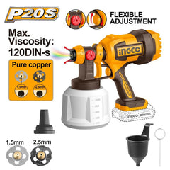 Ingco by Winland P20S/20V 4PCS Combo Kit (CSGLI2004/HGLI2006/GG408/CWLI2088) COSLI50501 ING-CT