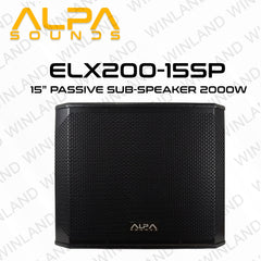 Alpa by Winland 15 Inch Passive Sub-Speaker 2000W-ELX200-15SP