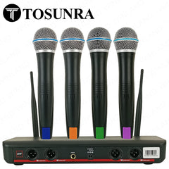 Tosunra by Winland 4-Channel High-Duty Professional UHF Wireless Microphone System TOS-BLX-488A