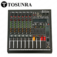 Tosunra by Winland 6-CH Professional Audio Mixer with BT, USB, MP3 Player & Digital Effects TOS-BL-6