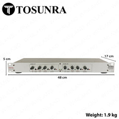 Tosunra by Winland 223XS Stereo 2 Way/Mono 3-way Crossover with XLR (Pin 2 Hot) Connectors TOS-223XS