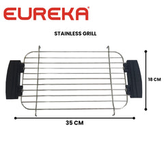 Eureka by Winland Electric Griller 35cm Wide Stainless Grill 1.5L Drip Tray 1200W EEG-35