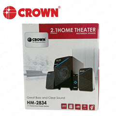 Crown by Winland 2.1 Channel Home Theater Speaker 28Watts With RCA, USB, SD, FM, BT HM-2834