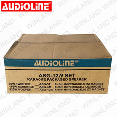 Audioline by Winland Karaoke Speaker Set (ASG12W+ASG4M+ASG3T) ASG-12W SET