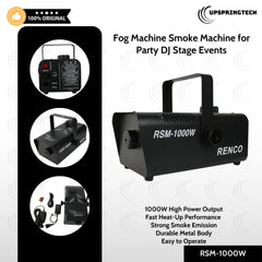Renco RSM-1000W Fog Machine Smoke Machine for Party DJ Stage Events