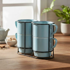 Masflex By Winland 4pcs Stackable Mug with Rack-CS
