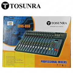 Tosunra by Winland 12-CH Input Professional Audio Mixer w/ XLR, MP3 & Digital Effects TOS-CT120S-USB