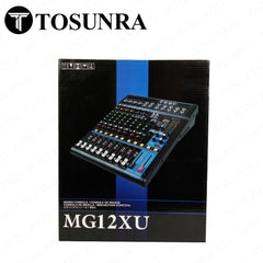 Tosunra by Winland 12-CH Mixing Console Mixer w/ 6 Mic/12 Line Inputs 4 mono+4 stereo TOS-MG12XU-USB