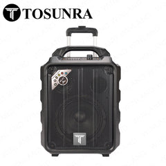 Tosunra by Winland 8inch Active Portable Trolley Speaker Box 60W w/ 1PC Wireless Microphone TOS-N2-8