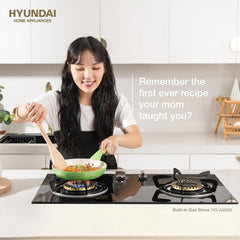 Hyundai Appliances by Winland Two-Way Gas Stove/Built Tempered Glass Top Auto Ignition (HG-A402K)