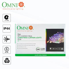 Omni by Winland Connectible Curtain Christmas Light 400 LED RGB /DC 29V/5.4 meters
