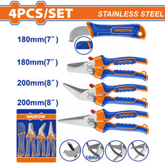 Wadfow by Winland Stainless Steel Electrician's Scissors and Stripping Knife Set WSX8644 WAD-HT