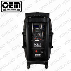 OEM Pro Audio by Winland 12" Active Speaker box with battery and Wireless microphone - ML12ADP