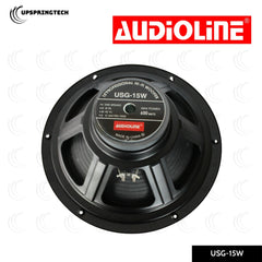 Audioline USG-15W 15” Pro Hi-Fi Woofer 600W 8Ω 94dB 30Hz–2000Hz Speaker