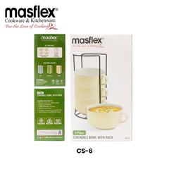 Masflex By Winland 4pcs Stackable Bowl with Rack-CS