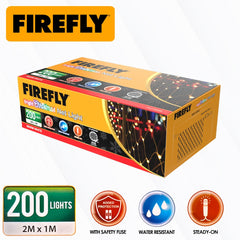 Firefly by Winland Christmas Light Net Lights 200 LED (Warm White/White)