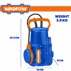 Wadfow by Winland 400W(0.5HP) Single Phase Submersible Water Pump For Clean Water WWPFQ01-5 WAD-PT