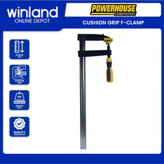 Powerhouse by Winland Industrial Woodwork Heavy Duty Cushion Grip F-Clamp with Rubber Handle