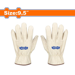 Wadfow by Winland 9.5inches Leather Work Gloves with Wrist extension and Binding Edge WLG1001 WAD-HT