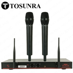 Tosunra by Winland 2-Channel High-Performance Professional UHF Wireless Microphone System TOS-KMC8