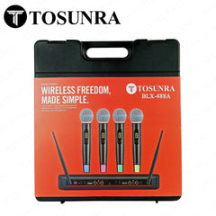 Tosunra by Winland 4-Channel High-Duty Professional UHF Wireless Microphone System TOS-BLX-488A