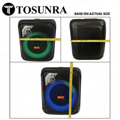 Tosunra by Winland 8in Portable Party Speaker Box 65W w/ BT Independent Control for Volume TOS-SA-8M