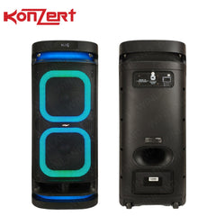 Konzert by Winland XONIC 10 2x10" Club Sound Speaker with BT,USB/microSD,FM Radio &TWS-7500W PMPO