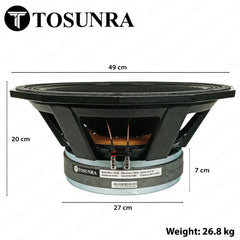 Tosunra by Winland 18in High Performance Audio Instrumental Double Magnet Speaker 8Ω TOS-MH-L-18280