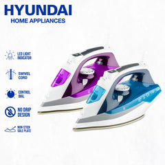 Hyundai Appliances by Winland Dry and Steamer Iron W/ Anti-Drip and Spray Function 2200W (HI-CX088S)
