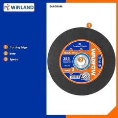 Wadfow by Winland 14in 355mm Abrasive Metal Cutting Disc Cut Off Wheel for Cut Off Machine WAC9314