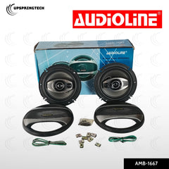 Audioline AMB-1667 6″ Car Speaker Coaxial 800W 4Ω High-Power Auto Audio Pair
