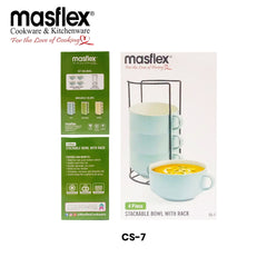 Masflex By Winland 4pcs Stackable Bowl with Rack-CS