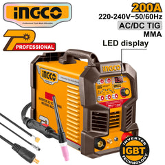 Ingco by Winland Portable IGBT Inverter AC/DC TIG-MMA Welding Machine ING-ACDCTIG20068 200A ING-PT