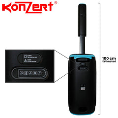 Konzert by Winland Portable Column Party box Speaker w/ Wireless Microphone 3800w - DISCO ROBO 602