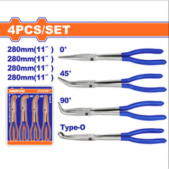 Wadfow 4 Pcs Long Nose Pliers Set WPS0644 (WHT)