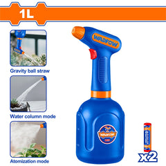 Wadfow Battery Powered Sprayer 3.0V with 1.0 Liters & 1.4 Bar Working Pressure WBSY3701 (WHT)