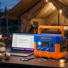 Wadfow Portable Power Station with Smart LCD Screen (WHT)