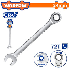 Wadfow by Winland Ratchet Spanner Chrome Plated 24mm WSA5224 - WAD-HT
