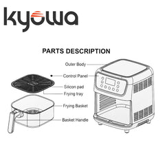 Kyowa by Winland 8L Air Fryer with 12 Preset Modes and Dual Heating Element 1800W - KW-3838