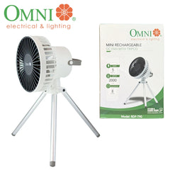 Omni by Winland Rechargeable Mini Dc Fan With Tripod - RDF-T90