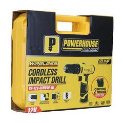 Powerhouse Cordless Impact Drill 12V 10mm Drill Chuck 1.5 Ah Li-Ion PH-12V-CIMD10-WL (PH-PT&S)