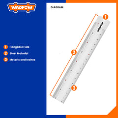 Wadfow Stainless Steel Ruler 6 Inches WRU1315