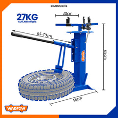 Wadfow Portable Manual Tire Changer Base 41"(1040mm)/14"(355mm) WQT1A01