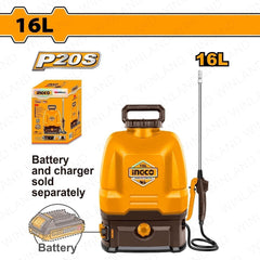 Ingco by Winland P20S/20V 16L Lithium-Ion Knapsack Garden Disinfectant Backpack Sprayer CSPLI2016