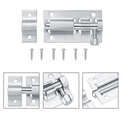 PowerHouse Stainless Barrel Bolt with Screw 2 Inches - 6 Inches PH-SBBS