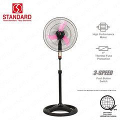 Standard by Winland 16 Inches Stand Fan Banana Blade/Electric Fan SSM-16B