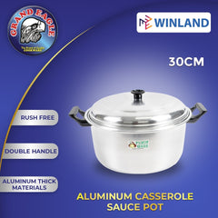 Grand Eagle by Winland Pinoyware Aluminum Casserole Sauce Pot Heavy Duty Double Handle with Cover