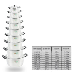 Grand Eagle by Winland Pinoyware Aluminum Casserole Sauce Pot Heavy Duty Double Handle with Cover